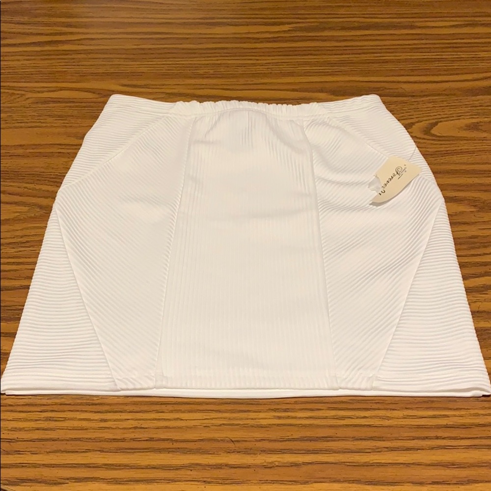 Short white skirt